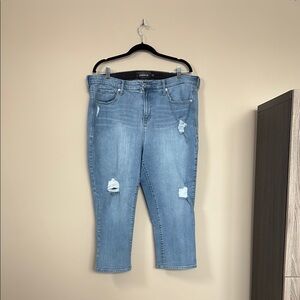 Stylish Blue Distressed Women's Jeans - Size 20 Torrid